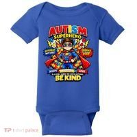 Autism Superhero Quotes Puzzle Pieces Baby Bodysuit thumb 0