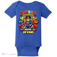 Autism Superhero Quotes Puzzle Pieces Baby Bodysuit thumb 0