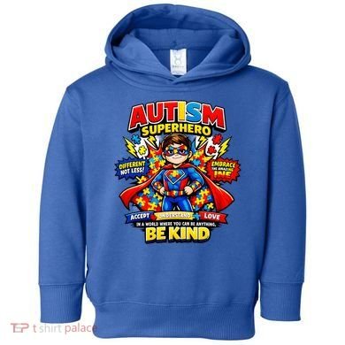 Autism Superhero Quotes Puzzle Pieces Toddler Hoodie