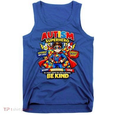 Autism Superhero Quotes Puzzle Pieces Tank Top