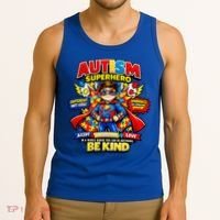 Autism Superhero Quotes Puzzle Pieces Tank Top thumb 3