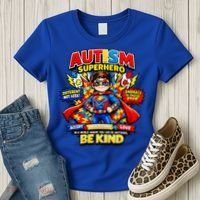 Autism Superhero Quotes Puzzle Pieces Women's T-Shirt thumb 3