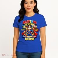 Autism Superhero Quotes Puzzle Pieces Women's T-Shirt thumb 4