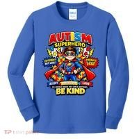 Autism Superhero Quotes Puzzle Pieces Kids Long Sleeve Shirt thumb 0