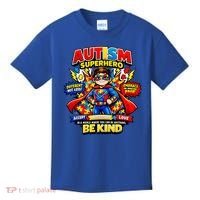 Autism Superhero Quotes Puzzle Pieces Kids T-Shirt thumb 0