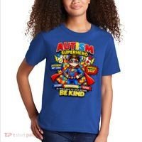 Autism Superhero Quotes Puzzle Pieces Kids T-Shirt thumb 2