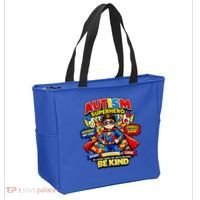 Autism Superhero Quotes Puzzle Pieces Tote Bag thumb 2