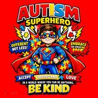Autism Superhero Quotes Puzzle Pieces Santa Hat thumb 1