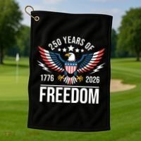 Americas Semi Quincentennial 250th Anniversary Eagle 1176-2026 Golf Towel thumb 1