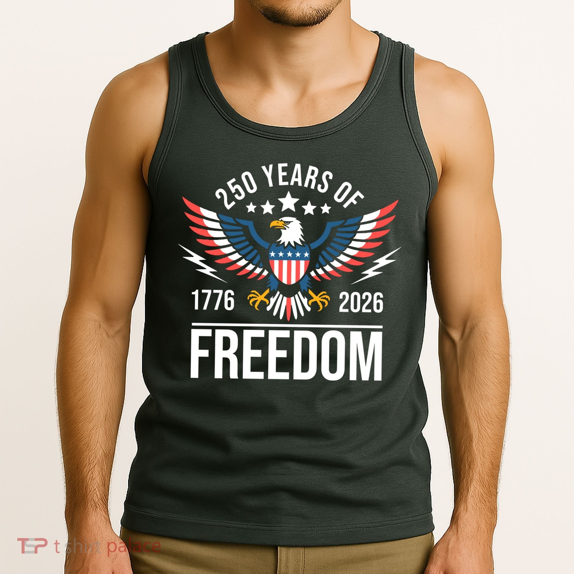 Americas Semi Quincentennial 250th Anniversary Eagle 1176-2026 Tank Top