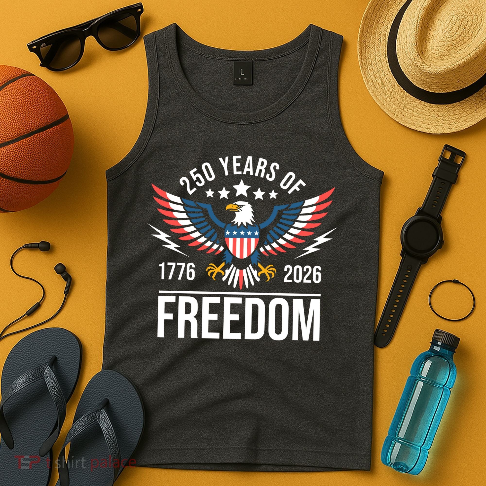 Americas Semi Quincentennial 250th Anniversary Eagle 1176-2026 Tank Top