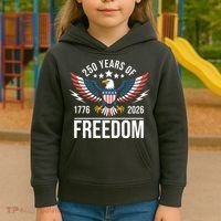 Americas Semi Quincentennial 250th Anniversary Eagle 1176-2026 Kids Hoodie thumb 3