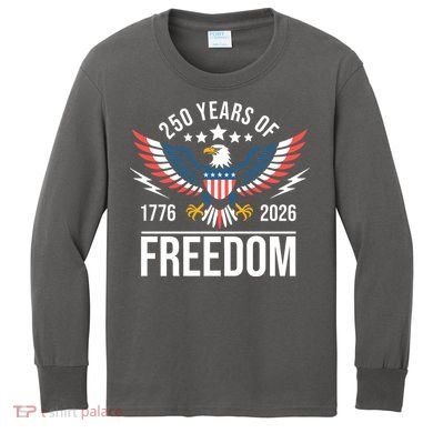 Americas Semi Quincentennial 250th Anniversary Eagle 1176-2026 Kids Long Sleeve Shirt