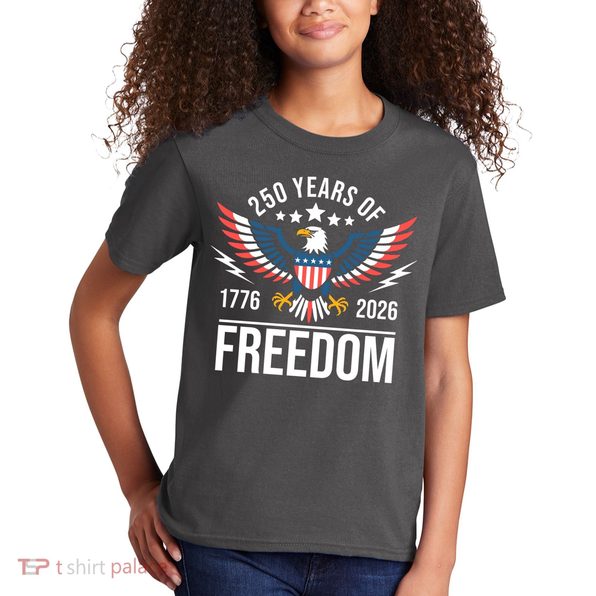 Americas Semi Quincentennial 250th Anniversary Eagle 1176-2026 Kids T-Shirt