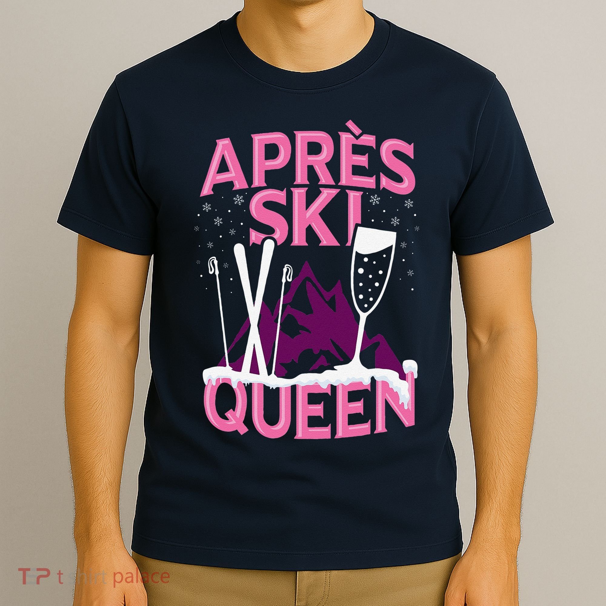 Apres Ski Queen Skiing Winter Sports Funny Party T-Shirt