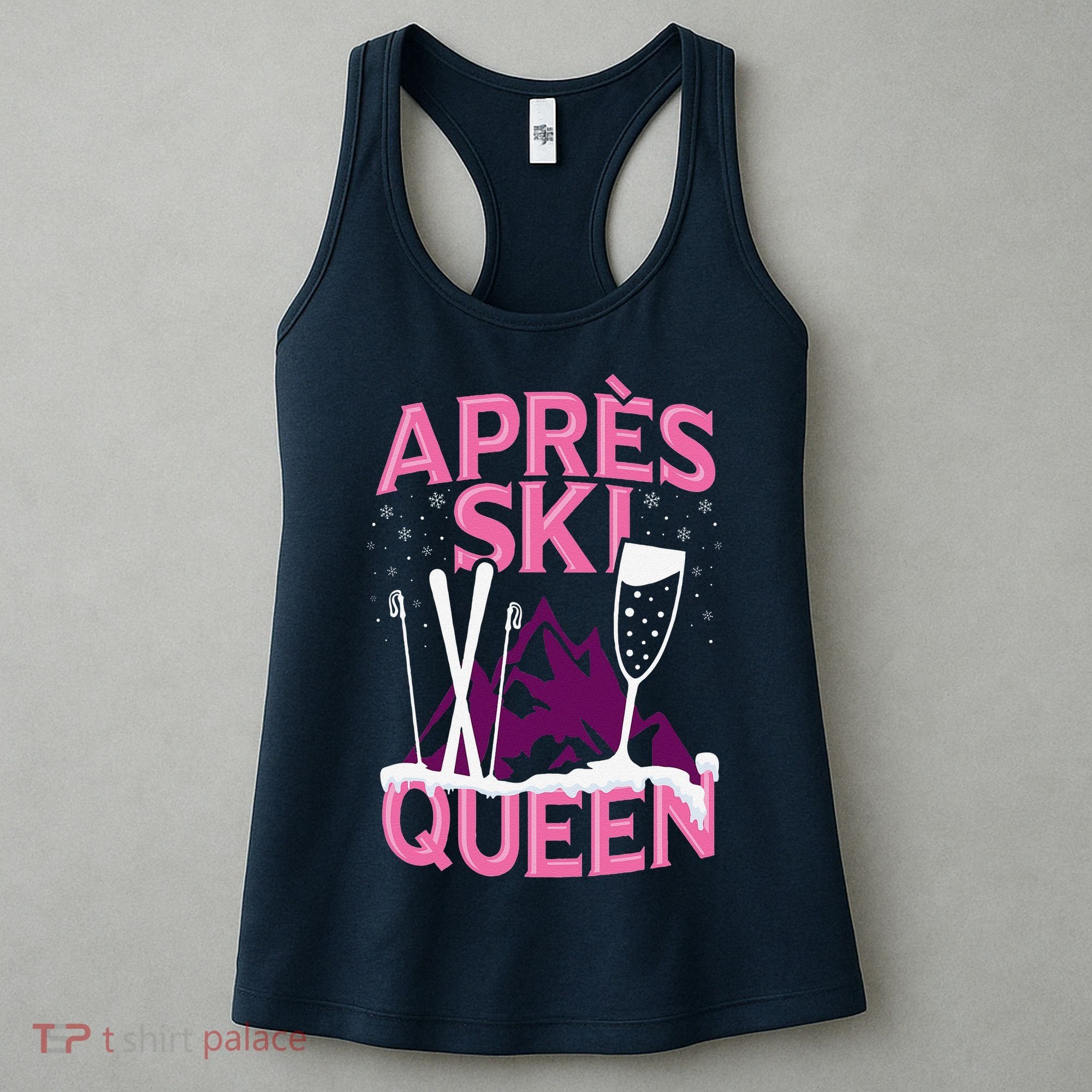 Apres Ski Queen Skiing Winter Sports Funny Party Women's Tank Top