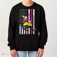 American Snowmobile Rider American Flag Snowmobile Women's Sweatshirt thumb 0