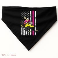 American Snowmobile Rider American Flag Snowmobile USA-Made Doggie Bandana thumb 0