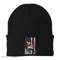 American Snowmobile Rider American Flag Snowmobile Beanie thumb 0