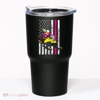 American Snowmobile Rider American Flag Snowmobile Tumbler thumb 0