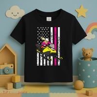 American Snowmobile Rider American Flag Snowmobile Toddler T-Shirt thumb 3