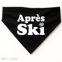 Apres Ski Retro Style Snowflake Gift USA-Made Doggie Bandana thumb 0