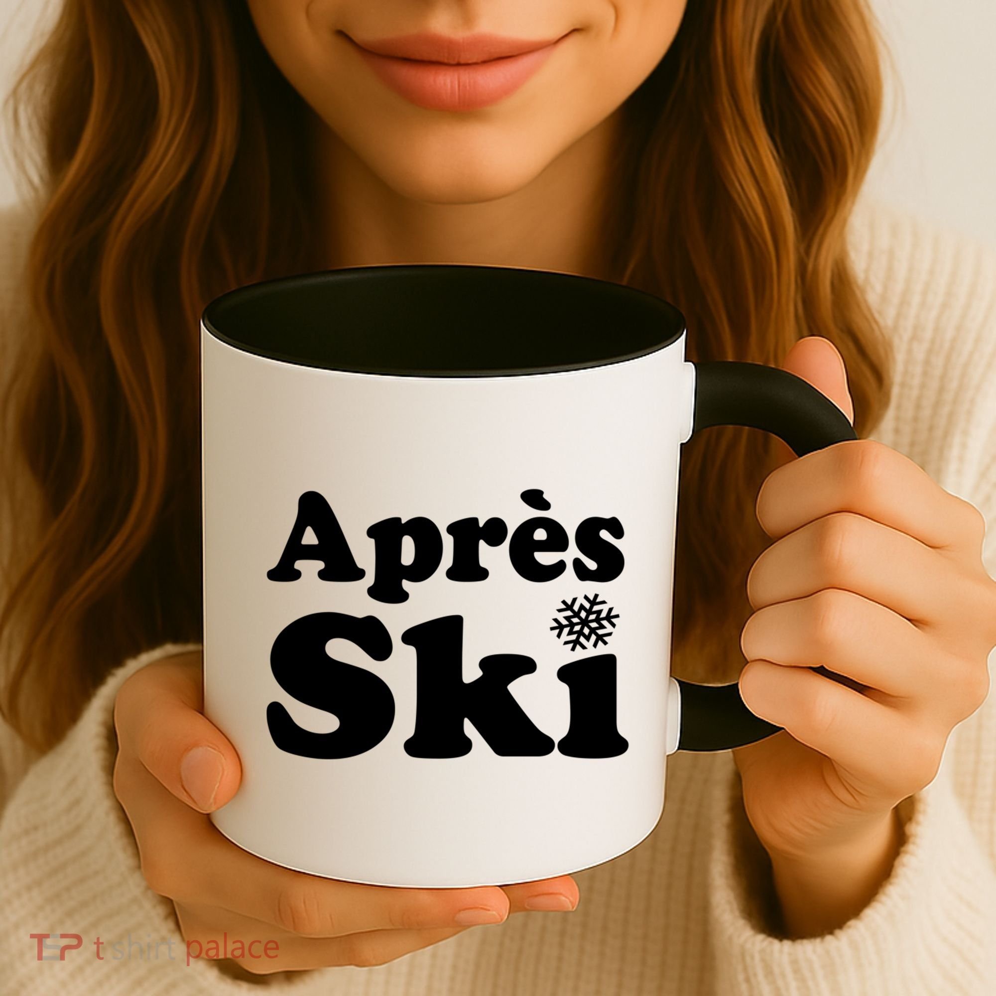 Apres Ski Retro Style Snowflake Gift Coffee Mug