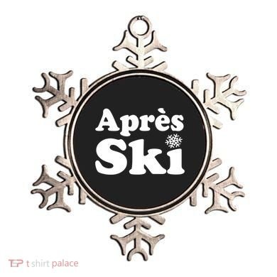 Apres Ski Retro Style Snowflake Gift Ornament