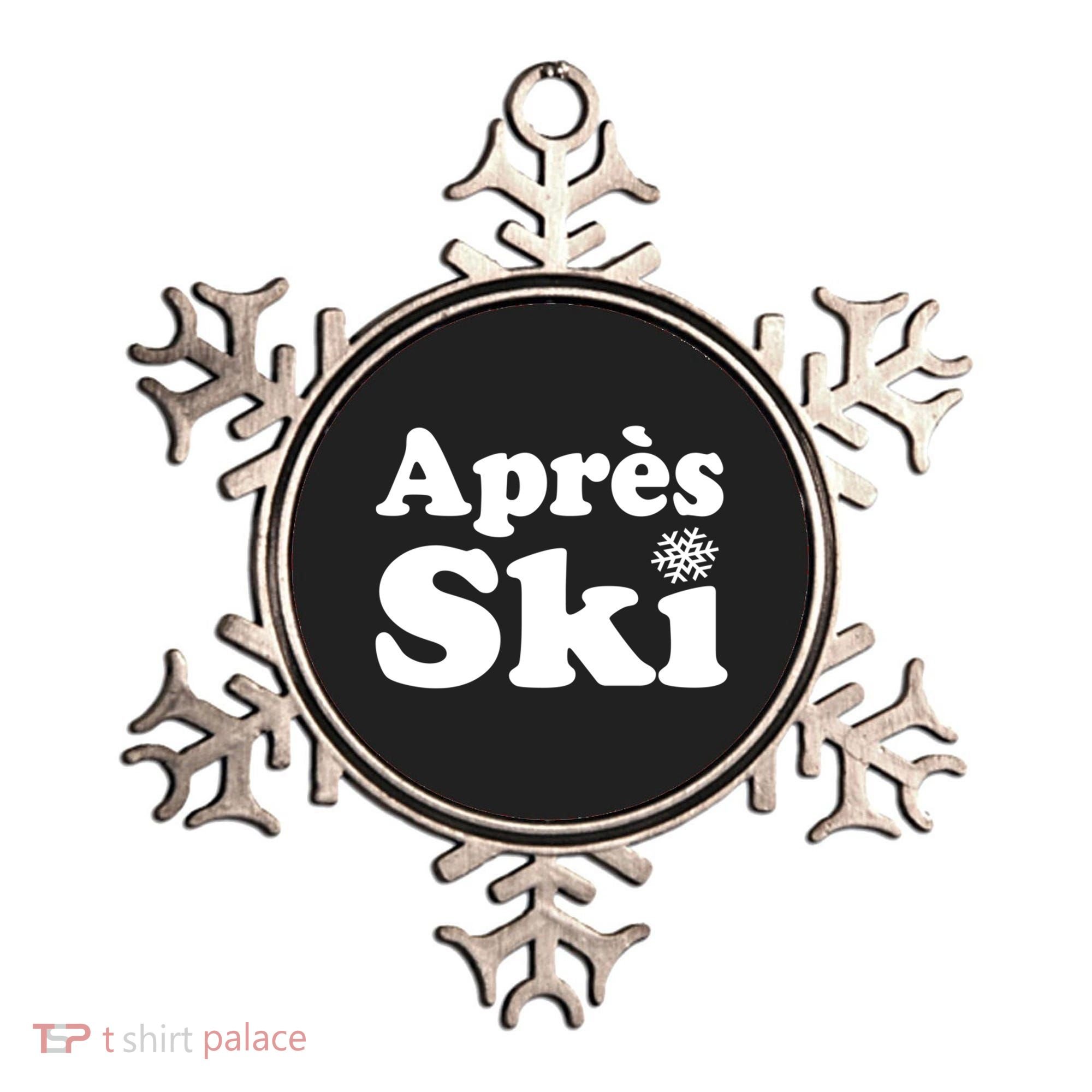 Apres Ski Retro Style Snowflake Gift Ornament