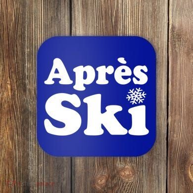 Apres Ski Retro Style Snowflake Gift Coaster