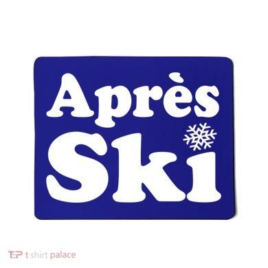 Apres Ski Retro Style Snowflake Gift Mousepad