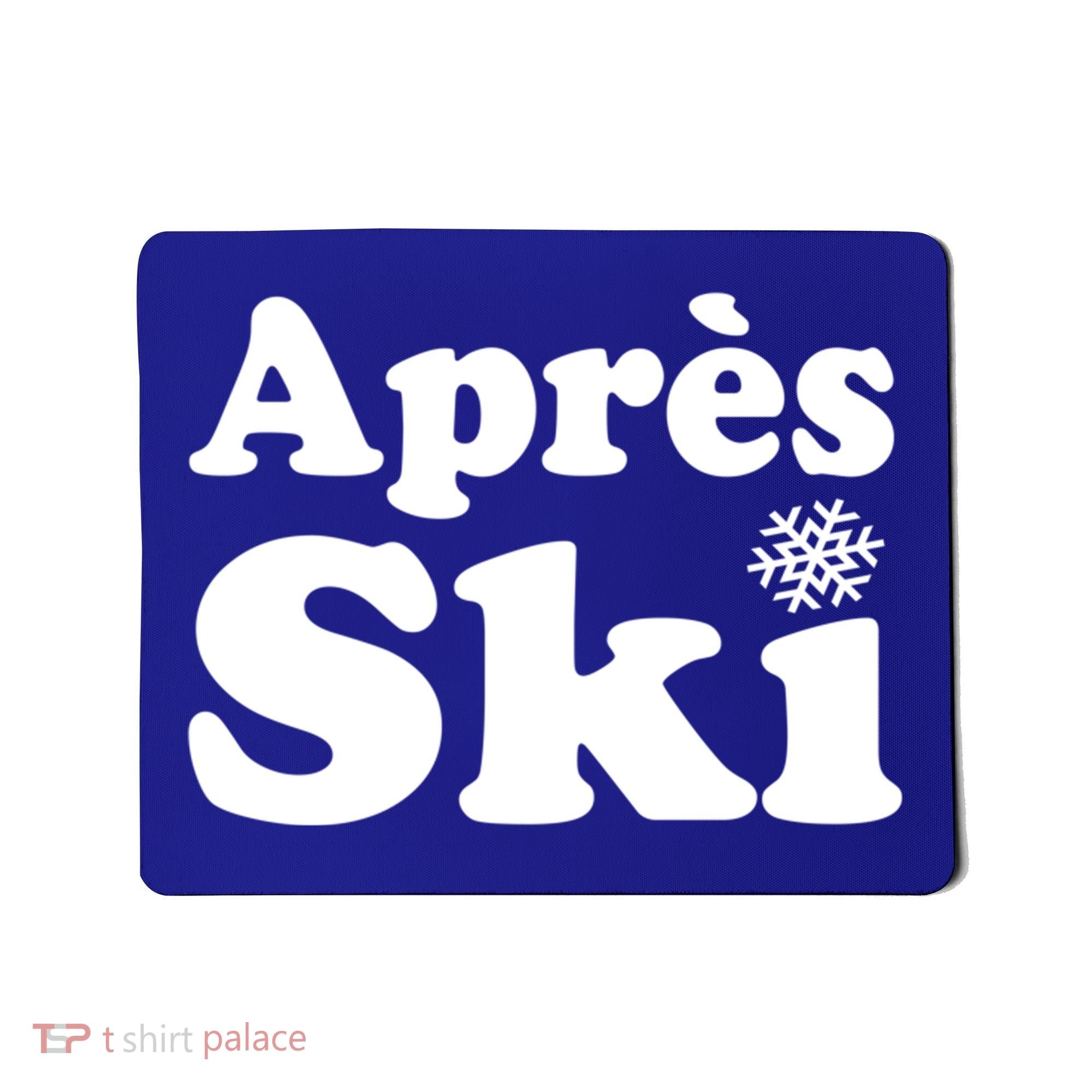Apres Ski Retro Style Snowflake Gift Mousepad