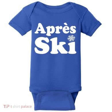 Apres Ski Retro Style Snowflake Gift Baby Bodysuit