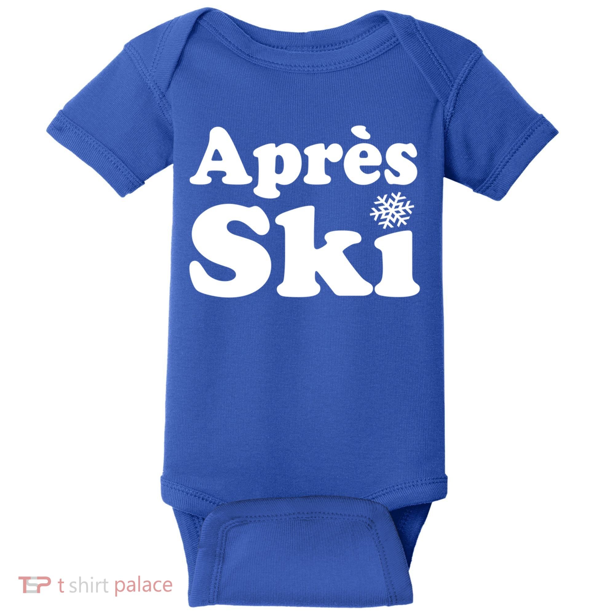 Apres Ski Retro Style Snowflake Gift Baby Bodysuit