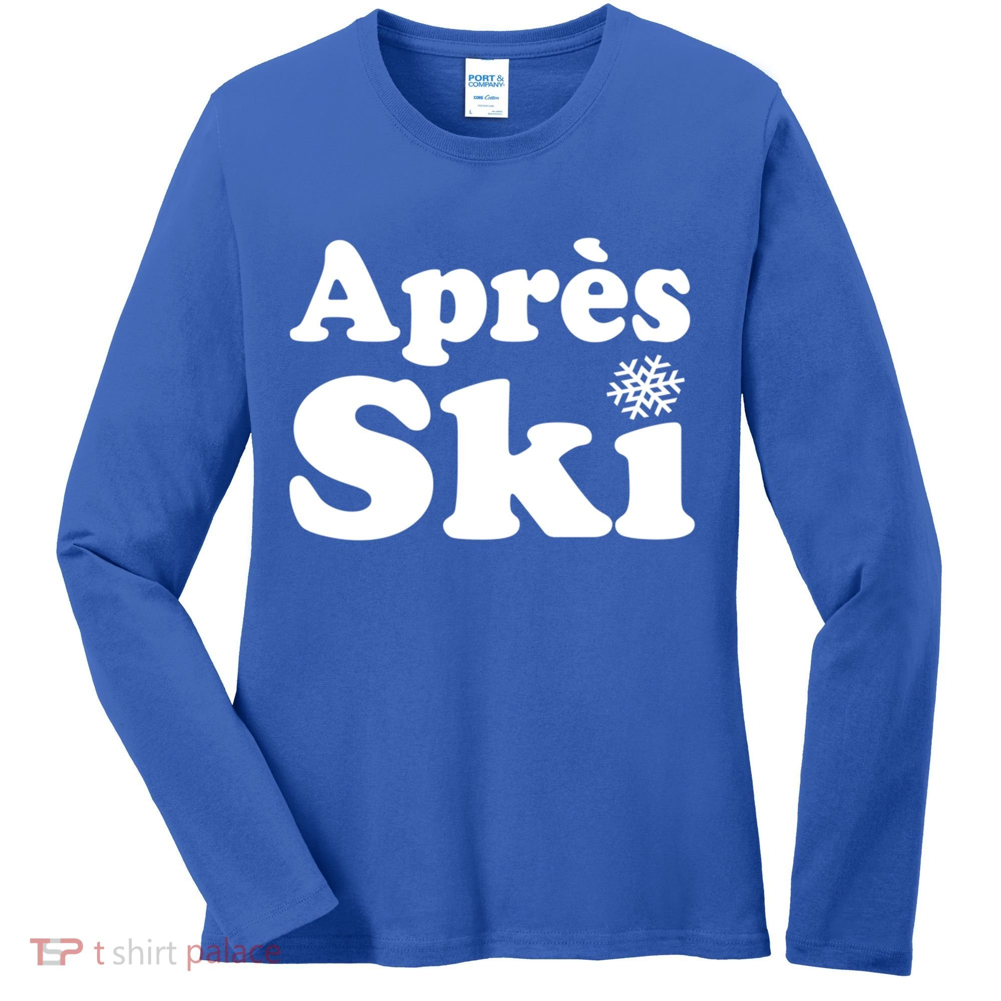 Apres Ski Retro Style Snowflake Gift Women's Long Sleeve Shirt