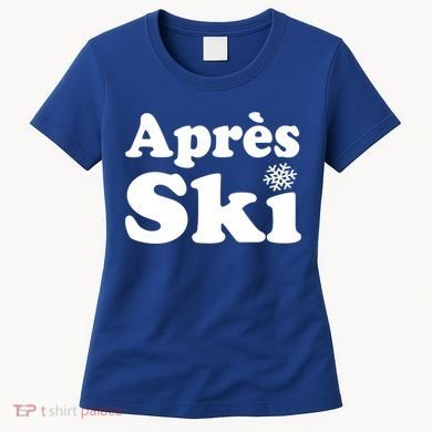 Apres Ski Retro Style Snowflake Gift Women's T-Shirt