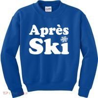 Apres Ski Retro Style Snowflake Gift Kids Sweatshirt thumb 0