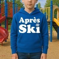 Apres Ski Retro Style Snowflake Gift Kids Hoodie thumb 2