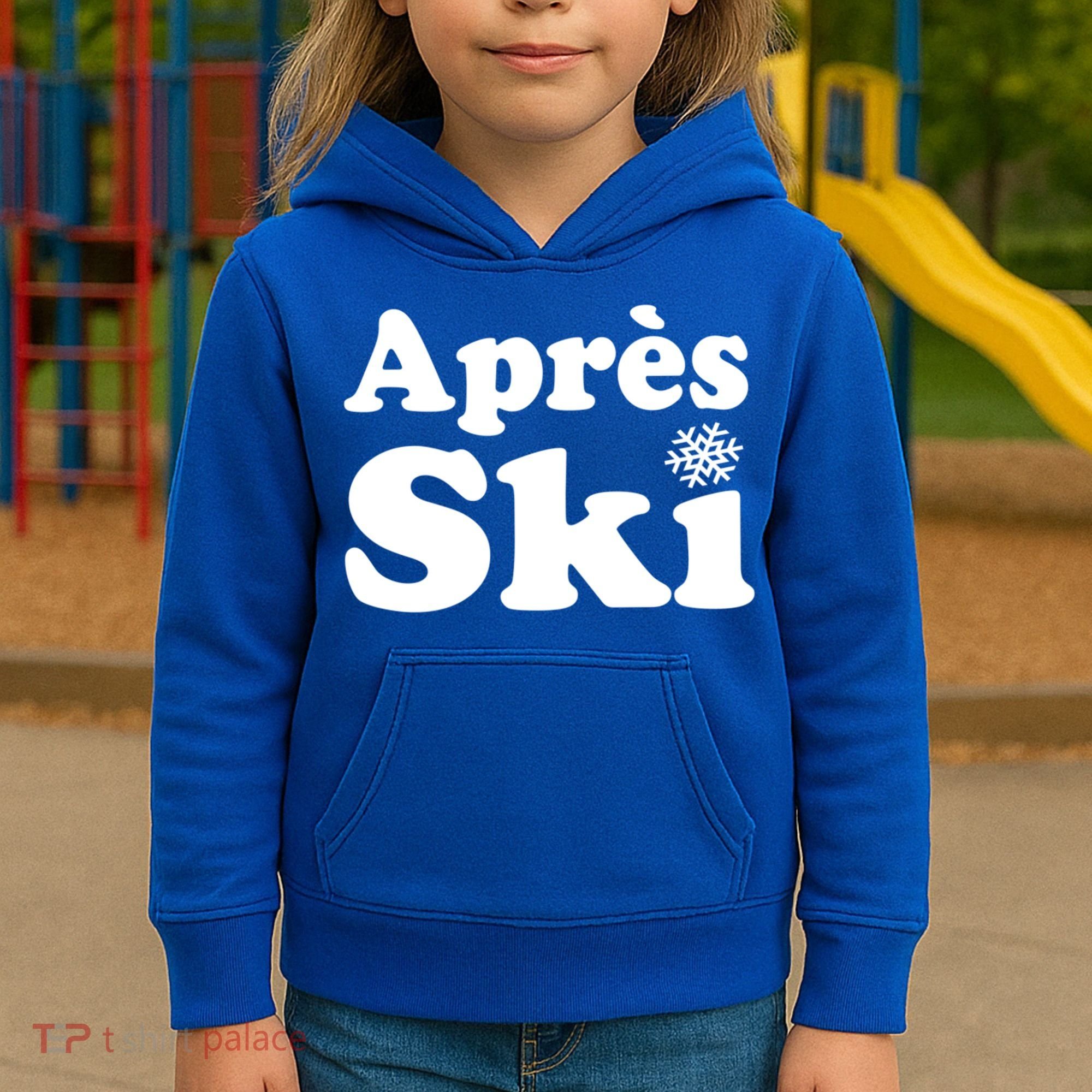 Apres Ski Retro Style Snowflake Gift Kids Hoodie