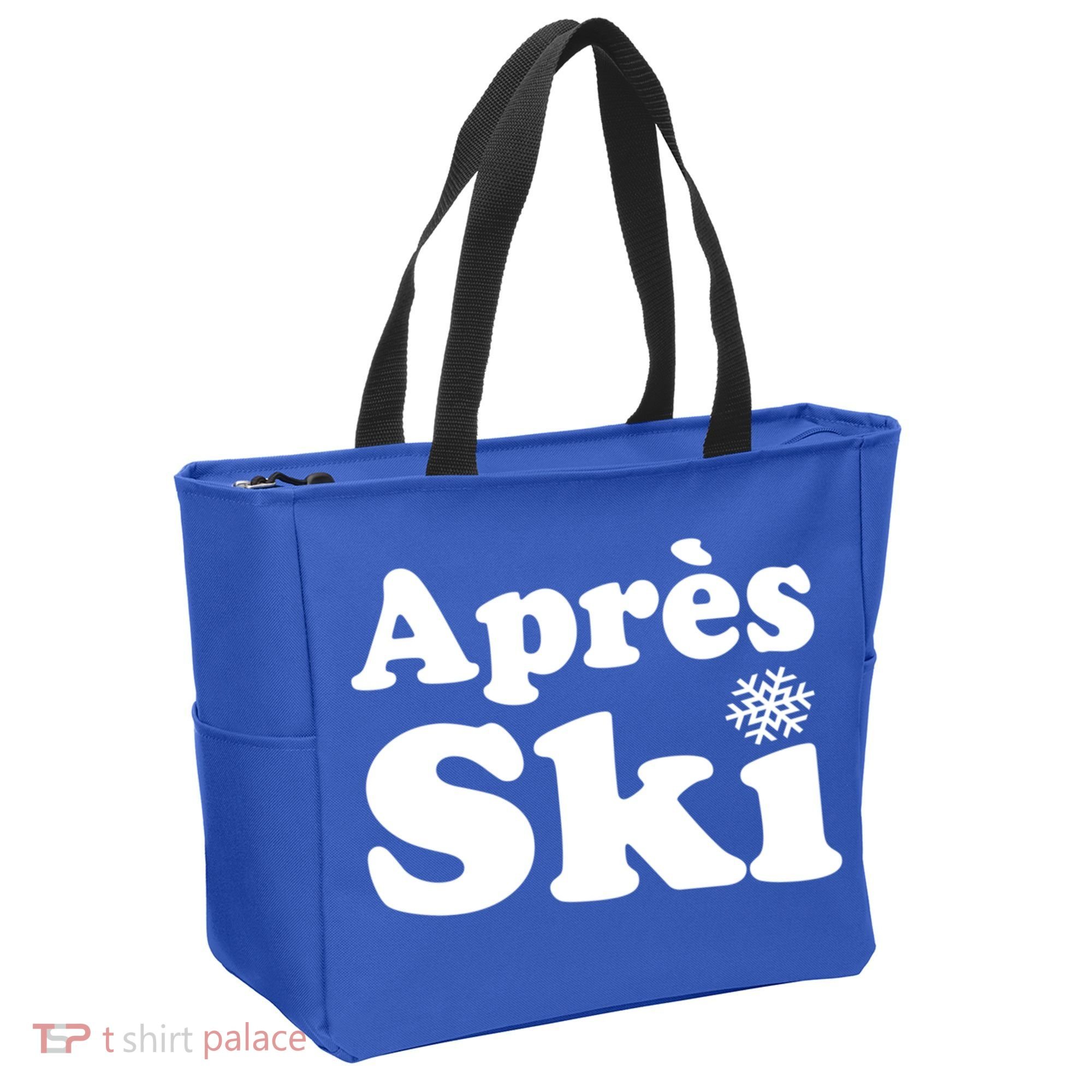 Apres Ski Retro Style Snowflake Gift Tote Bag