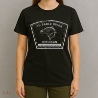Au Sable River Michigan Fly Fishing T-Shirt thumb 4
