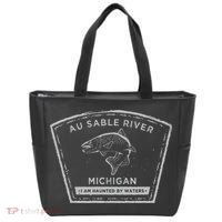 Au Sable River Michigan Fly Fishing Tote Bag thumb 0