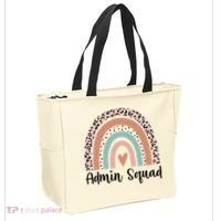 Admin Squad Rainbow Matching Admin Team Assistants Staff Gift Tote Bag thumb 2