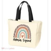 Admin Squad Rainbow Matching Admin Team Assistants Staff Gift Tote Bag thumb 3