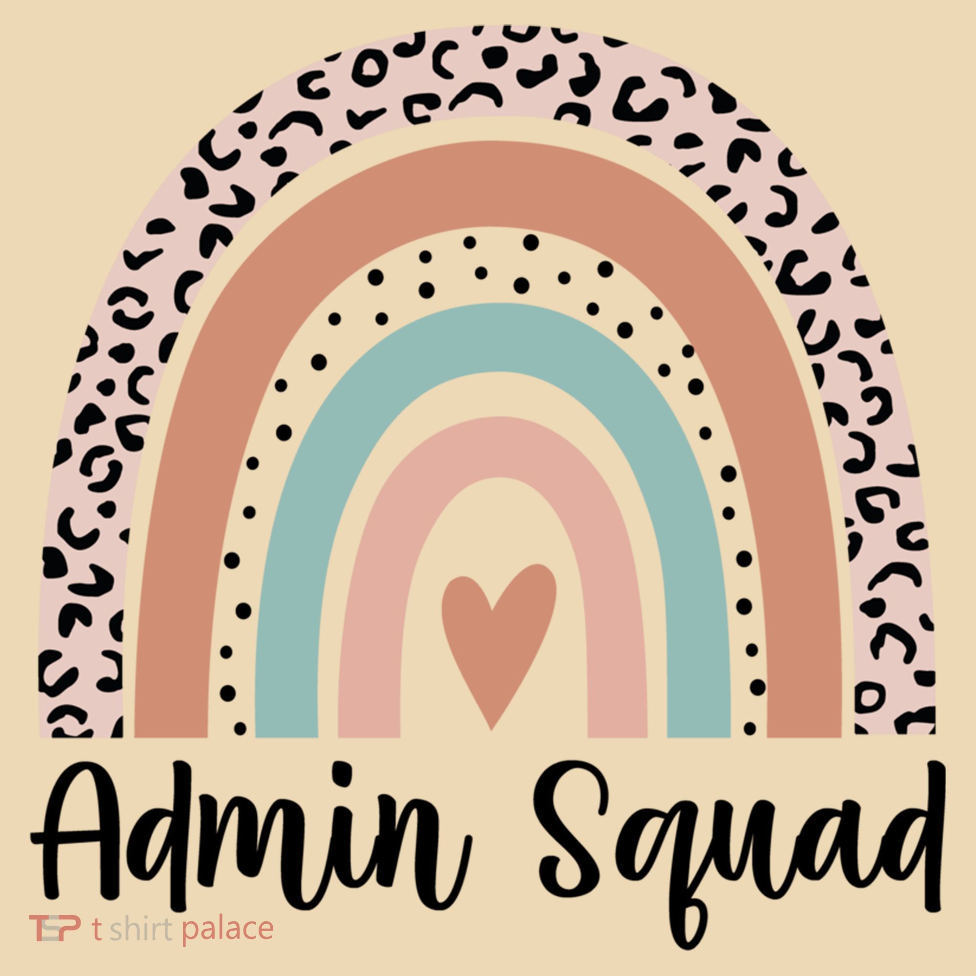 Admin Squad Rainbow Matching Admin Team Assistants Staff Gift Tote Bag