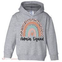 Admin Squad Rainbow Matching Admin Team Assistants Staff Gift Toddler Hoodie thumb 0