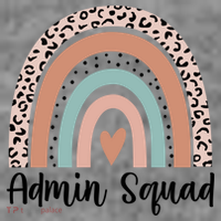 Admin Squad Rainbow Matching Admin Team Assistants Staff Gift Toddler Hoodie thumb 2