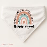 Admin Squad Rainbow Matching Admin Team Assistants Staff Gift USA-Made Doggie Bandana thumb 0