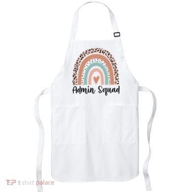 Admin Squad Rainbow Matching Admin Team Assistants Staff Gift Apron