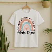Admin Squad Rainbow Matching Admin Team Assistants Staff Gift T-Shirt thumb 2